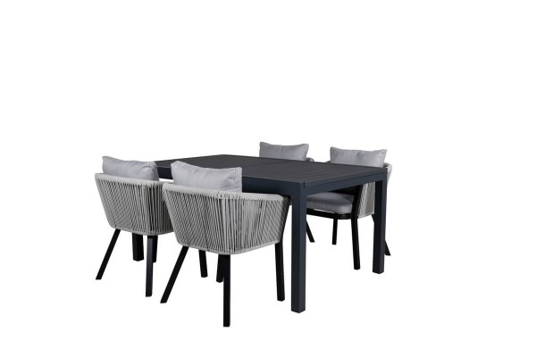 Marbella & Virya matgrupp svart/grå Venture Home