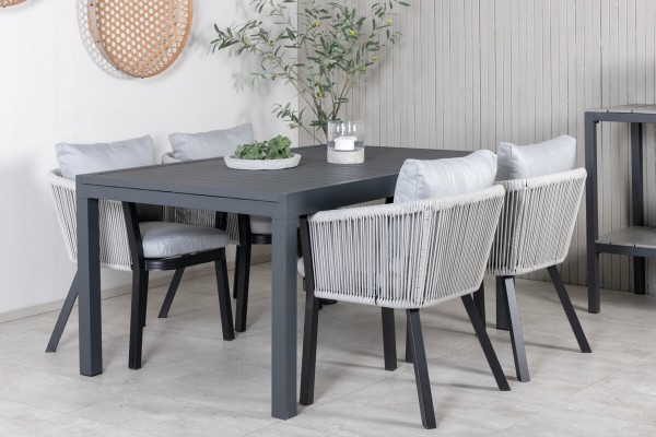 Marbella & Virya matgrupp svart/grå Venture Home
