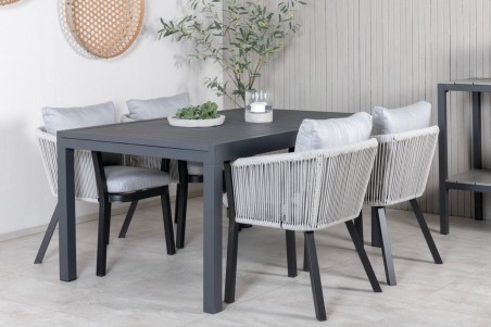 Marbella & Virya matgrupp svart/grå Venture Home