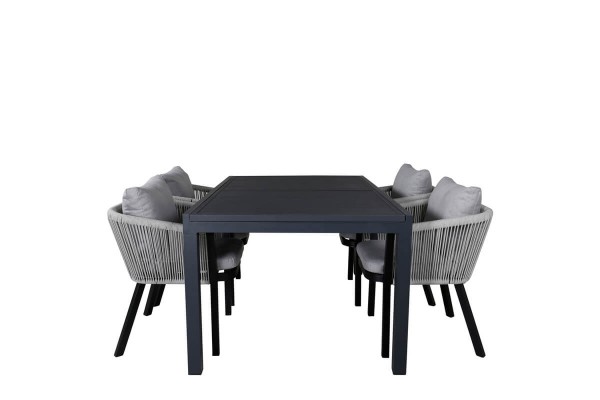 Marbella & Virya matgrupp svart/grå Venture Home