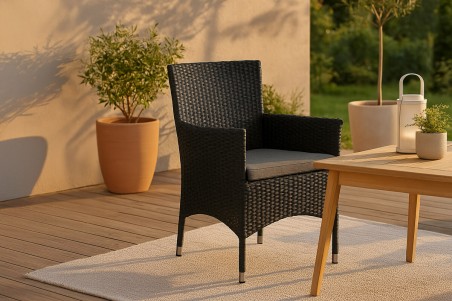 Malin matstol 2-pack svart Venture Home
