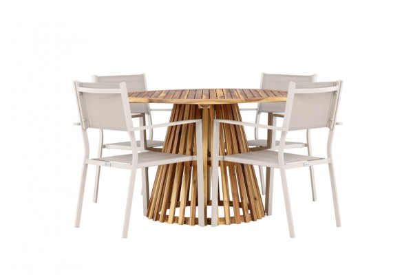 Lumpur & Copacabana rund matgrupp beige/natur Venture Home