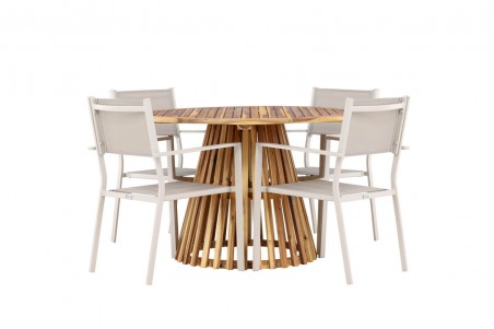 Lumpur & Copacabana rund matgrupp beige/natur Venture Home