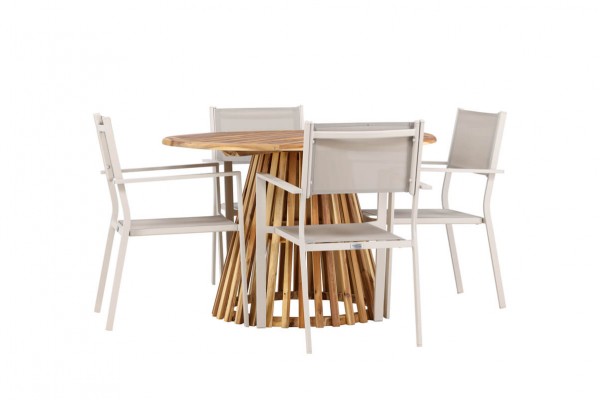Lumpur & Copacabana rund matgrupp beige/natur Venture Home