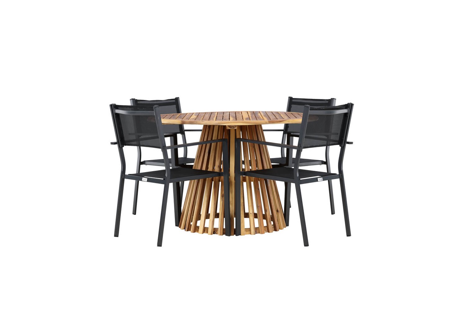 Lumpur & Copacabana rund matgrupp svart/natur Venture Home