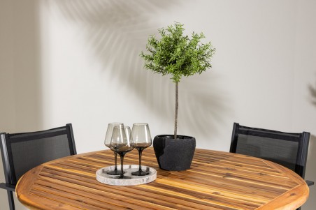 Lumpur & Copacabana rund matgrupp svart/natur Venture Home