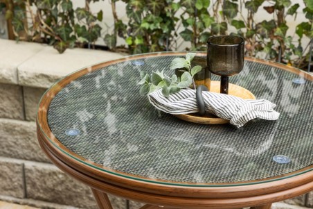 Loures cafébord Ø70 cm brun Venture Home