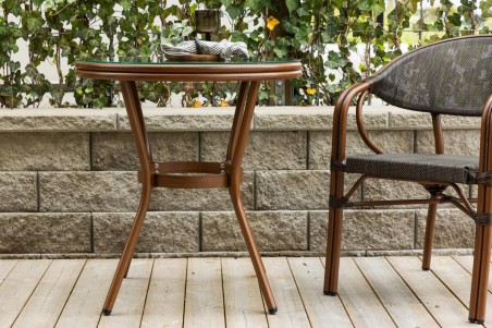 Loures cafébord Ø70 cm brun Venture Home