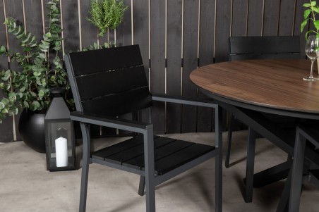 Llama & Levels rund matgrupp svart/brun Venture Home