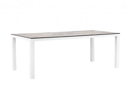 Llama matbord 205x100x75 cm grå/vit  Venture Home