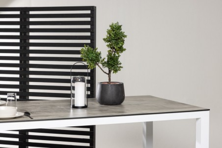 Llama matbord 205x100x75 cm grå/vit  Venture Home