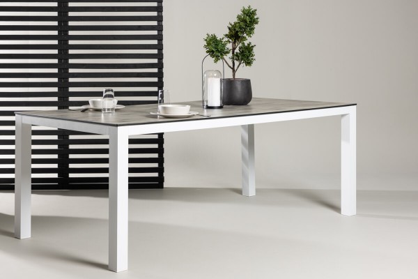 Llama matbord 205x100x75 cm grå/vit  Venture Home