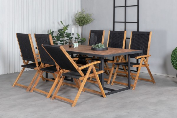 Little John matstol 2-pack svart/natur Venture Home
