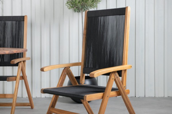 Little John matstol 2-pack svart/natur Venture Home