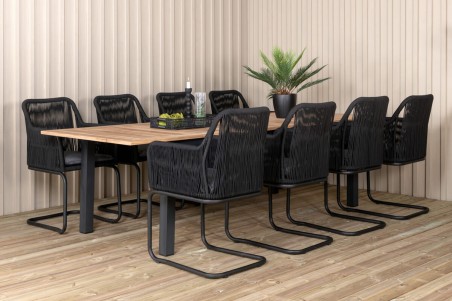 Lindos karmstol 2-pack svart/grå Venture Home