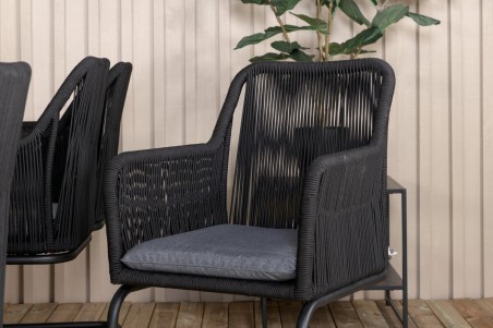 Lindos karmstol 2-pack svart/grå Venture Home