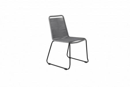 Lindos matstol 2-pack grå/svart Venture Home
