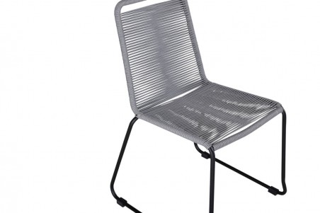 Lindos matstol 2-pack grå/svart Venture Home