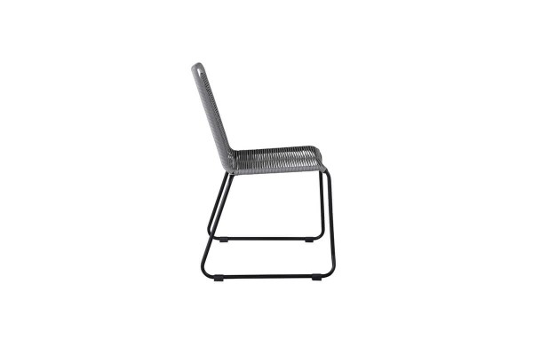 Lindos matstol 2-pack grå/svart Venture Home