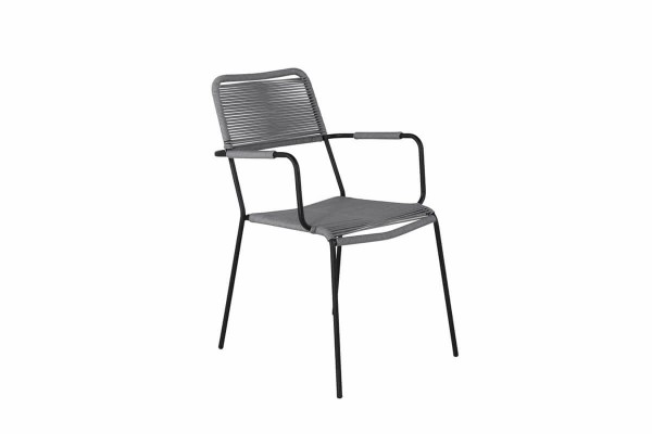 Lindos karmstol 2-pack grå/svart Venture Home