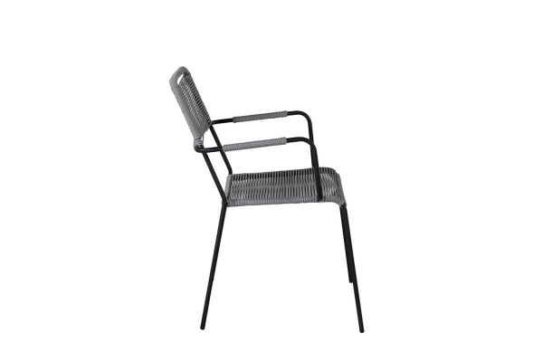 Lindos karmstol 2-pack grå/svart Venture Home