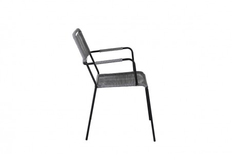 Lindos karmstol 2-pack grå/svart Venture Home