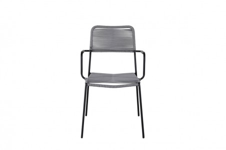 Lindos karmstol 2-pack grå/svart Venture Home