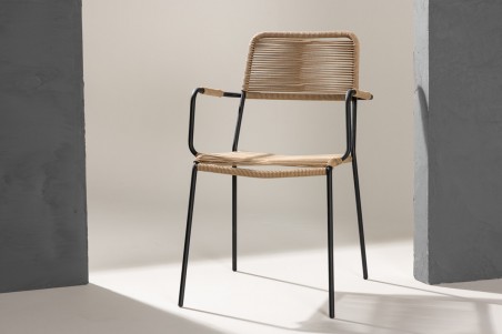 Lindos karmstol 2-pack brun/svart Venture Home