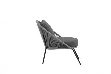 Lindos loungefåtölj grå/svart Venture Home