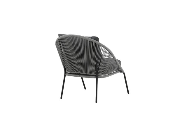 Lindos loungefåtölj grå/svart Venture Home