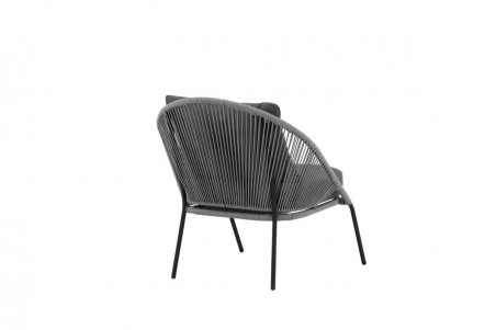 Lindos loungefåtölj grå/svart Venture Home