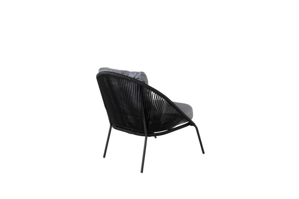 Lindos loungefåtölj svart/grå Venture Home
