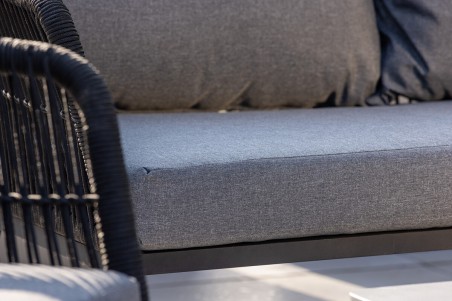 Lindos loungegrupp svart/grå Venture Home