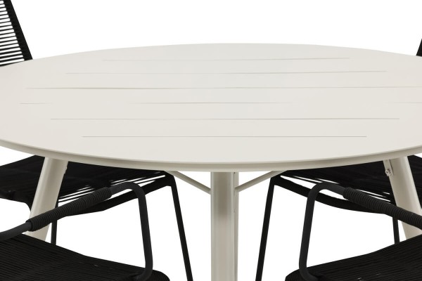 Lina & Lindos rund matgrupp svart/beige Venture Home