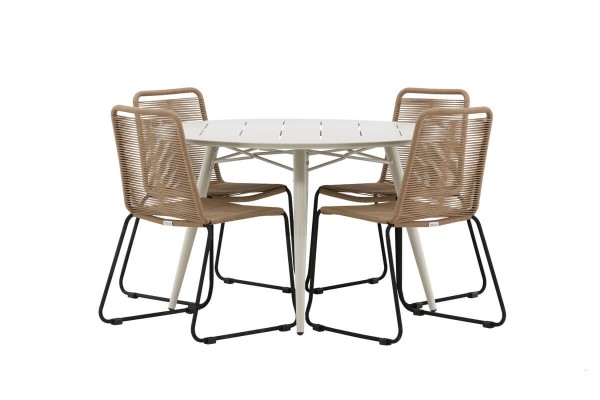 Lina & Lindos rund matgrupp beige Venture Home
