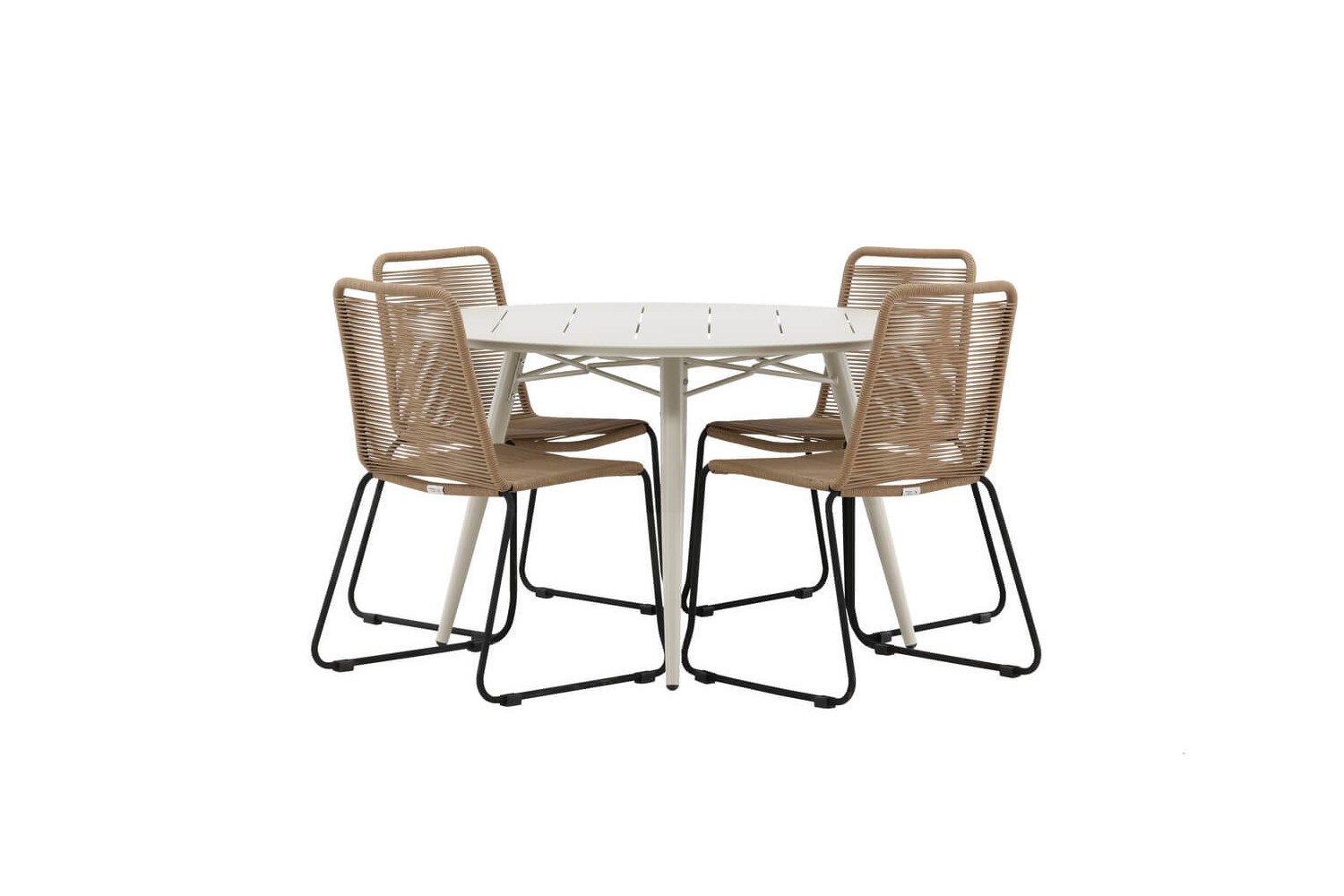 Lina & Lindos rund matgrupp beige Venture Home