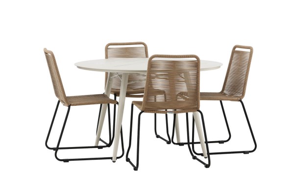 Lina & Lindos rund matgrupp beige Venture Home