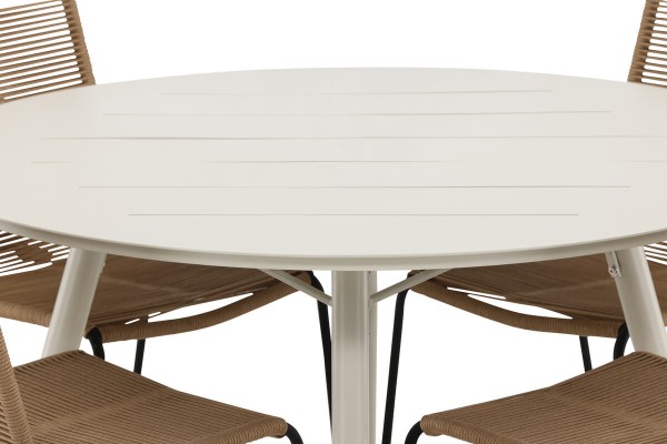 Lina & Lindos rund matgrupp beige Venture Home