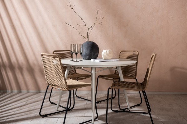 Lina & Lindos rund matgrupp beige Venture Home