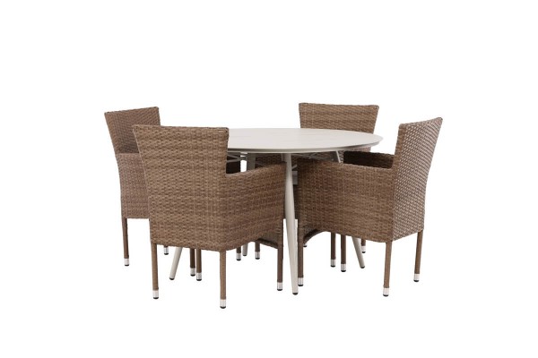 Lina & Malina rund matgrupp beige/natur Venture Home