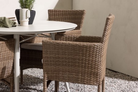 Lina & Malina rund matgrupp beige/natur Venture Home