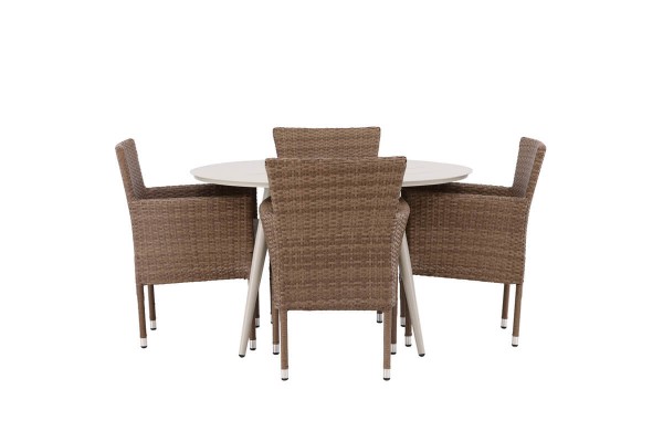 Lina & Malina rund matgrupp beige/natur Venture Home