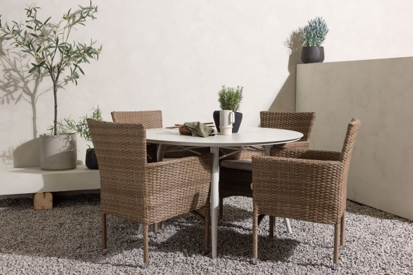 Lina & Malina rund matgrupp beige/natur Venture Home