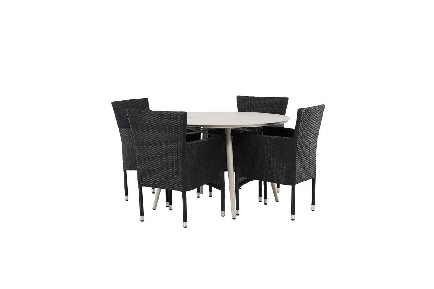 Lina & Malina rund matgrupp beige/svart Venture Home Lina & Malina rund matgrupp beige/svart Venture Home
