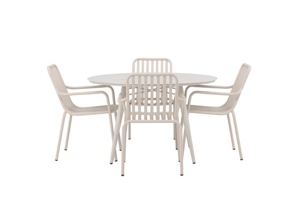 Lina & Peking rund matgrupp beige Venture Home