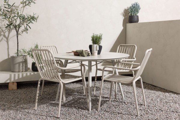 Lina & Peking rund matgrupp beige Venture Home