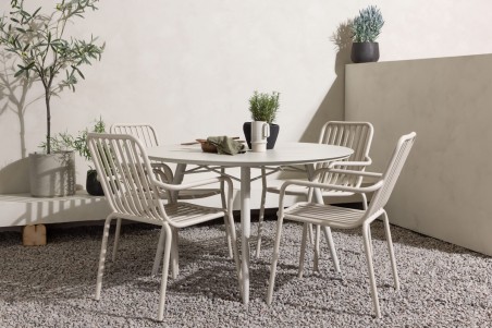 Lina & Peking rund matgrupp beige Venture Home