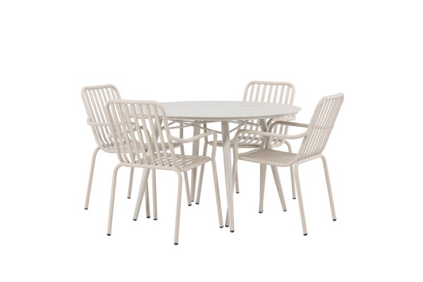 Lina & Peking rund matgrupp beige Venture Home