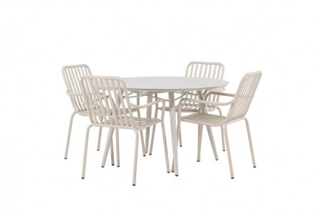 Lina & Peking rund matgrupp beige Venture Home
