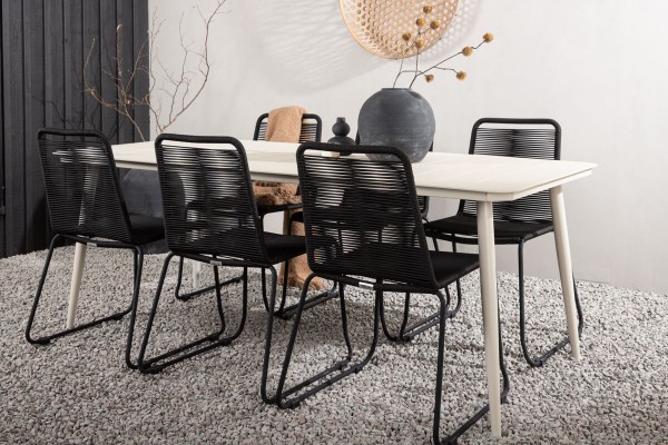 Lina & Lindos matgrupp beige/svart Venture Home